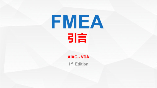AIAG-VDA FMEA(第一版)  1前言