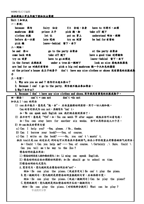 (完整版)译林版五年级下英语知识点,推荐文档
