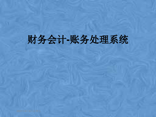 财务会计-账务处理系统