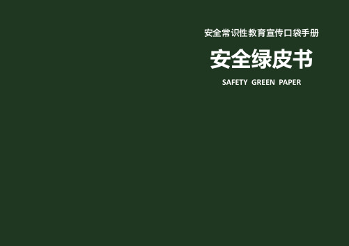 安全常识性教育宣传口袋手册(安全绿皮书)19