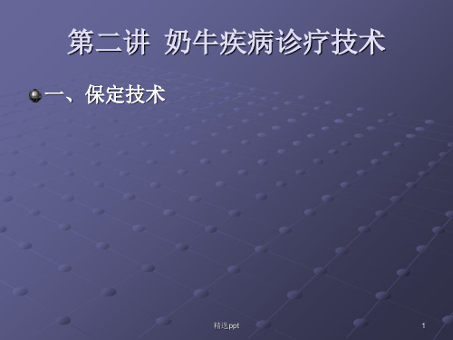 奶牛疾病学第诊疗技术
