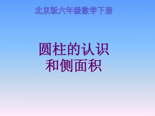 北京版数学六年级下册《圆柱的认识和侧面积》课件2013