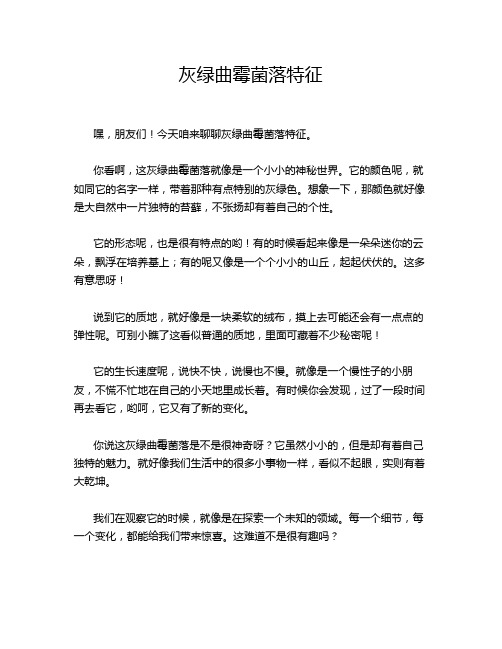 灰绿曲霉菌落特征