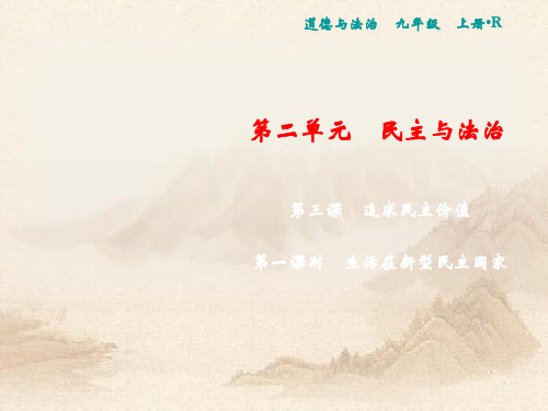 人教部编版九年级道德与法治上册训练3.1生活在新型民主国家(共18张PPT)教育课件