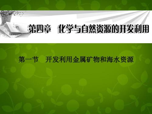 高中化学《第四章 第一节 开发利用金属矿物和海水资源》课件 新人教版必修