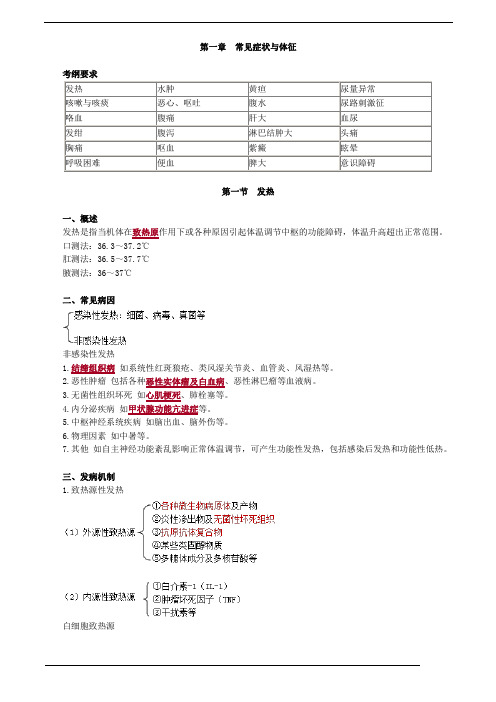 内科职业病学主治医师卫生考试-《常见症状与体征》考点讲义