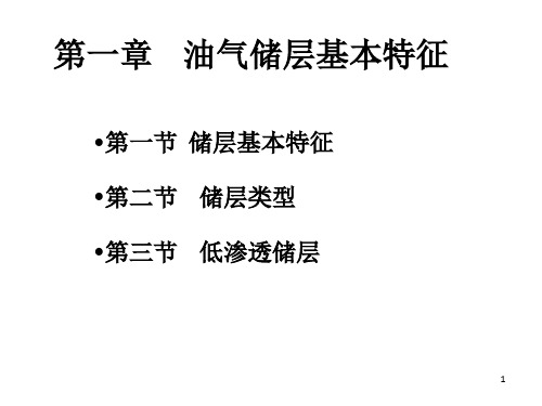储层地质与构造地质第一章储层基本特征
