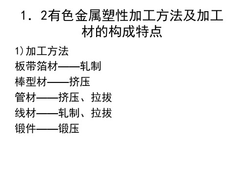 有色金属塑性加工