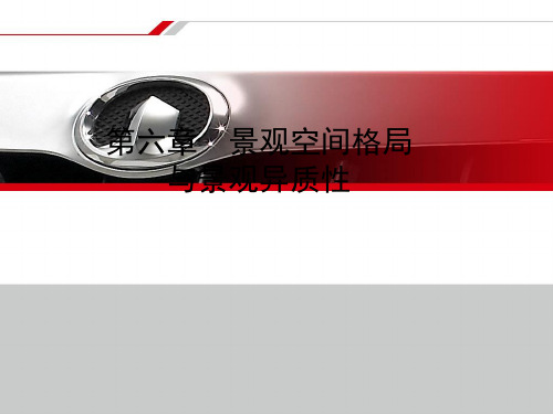 第4章 景观空间结构与景观异质性.