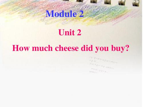 外研版新标准英语 五年级上册Module 2 Unit2 How_much_cheese_did_you_buy