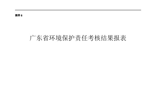 某省环境保护责任考核结果报表