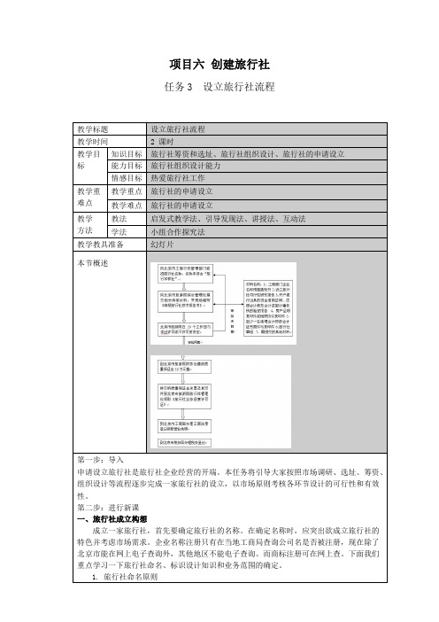《旅行社运营实务》教案6.3设立流程