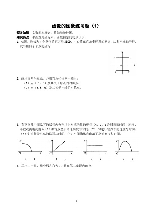 函数的图象练习题(1)(含答案)