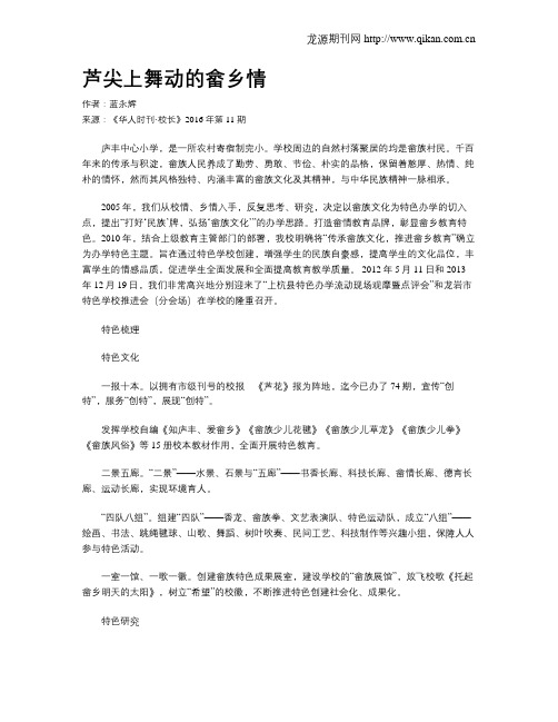 芦尖上舞动的畲乡情
