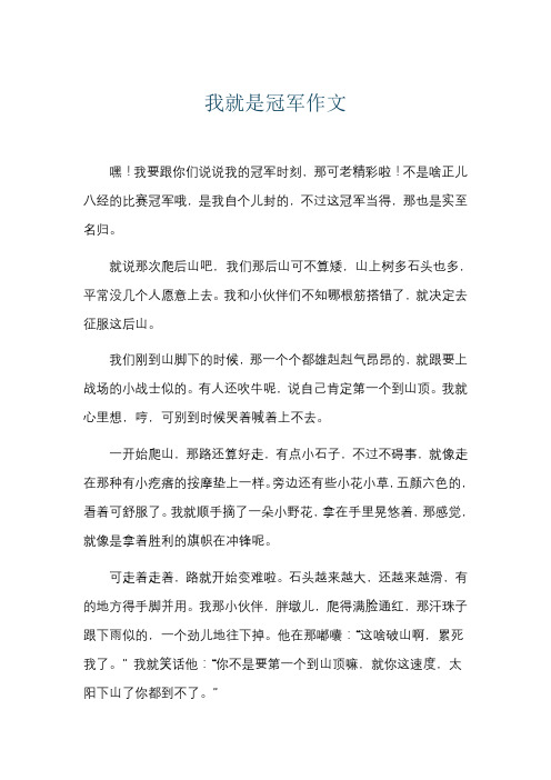 我就是冠军作文