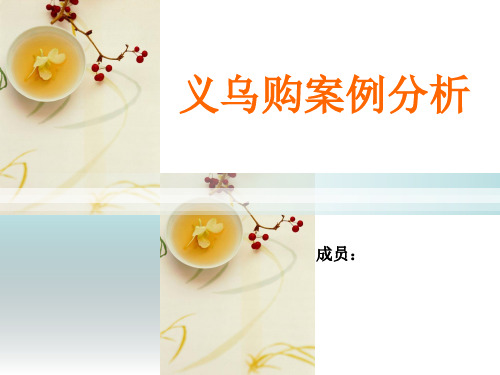 义乌购案例分析ppt课件