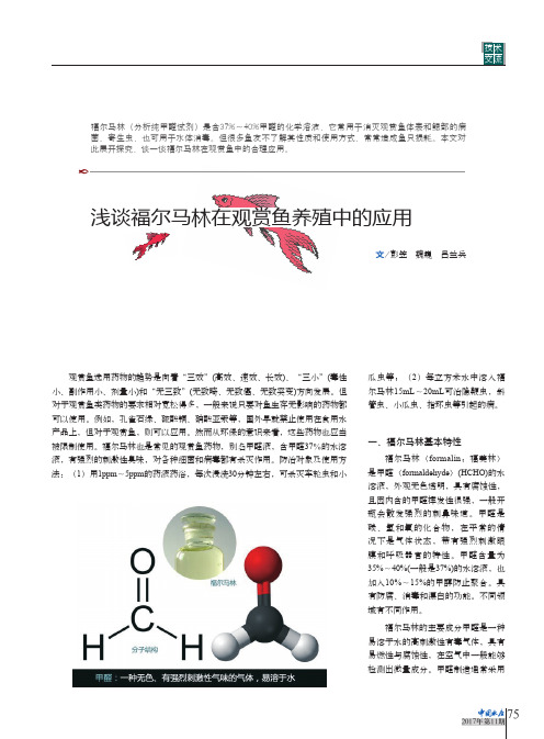 浅谈福尔马林在观赏鱼养殖中的应用