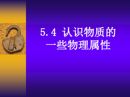 4.认识物质的一些物理属性