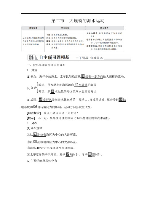 人教版高中地理必修1讲义测试第三章地球上的水第二节