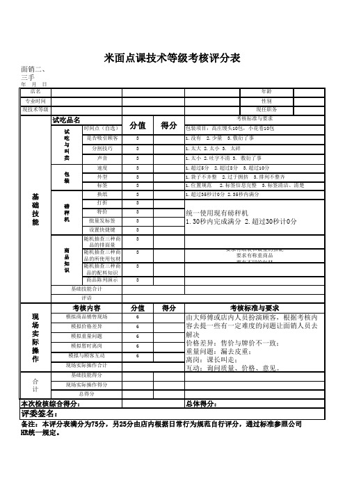 实操评分表_16_米面点课_二三手