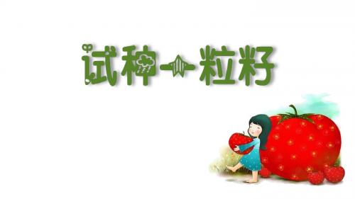 二年级道德与法治试种一粒籽优质课件(内嵌三个视频)