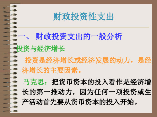 财政投资性支出与转移性支出(ppt 34页)