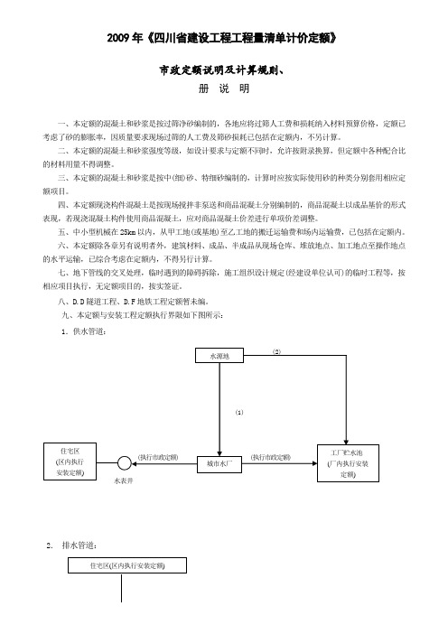 2009年《四川省建设工程工程量清单计价定额》市政
