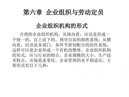 2019年六章企业组织与劳动定员.ppt