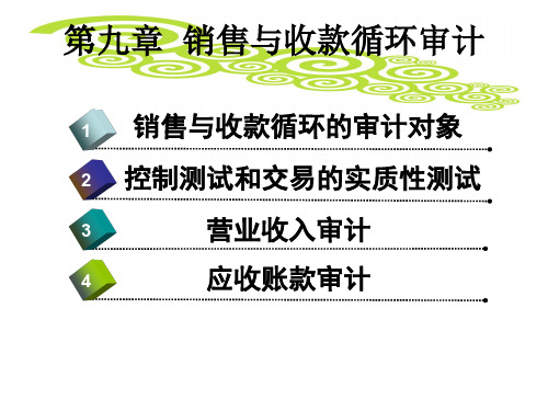 审计基础与实务第9章 销售与收款循环审计[精]