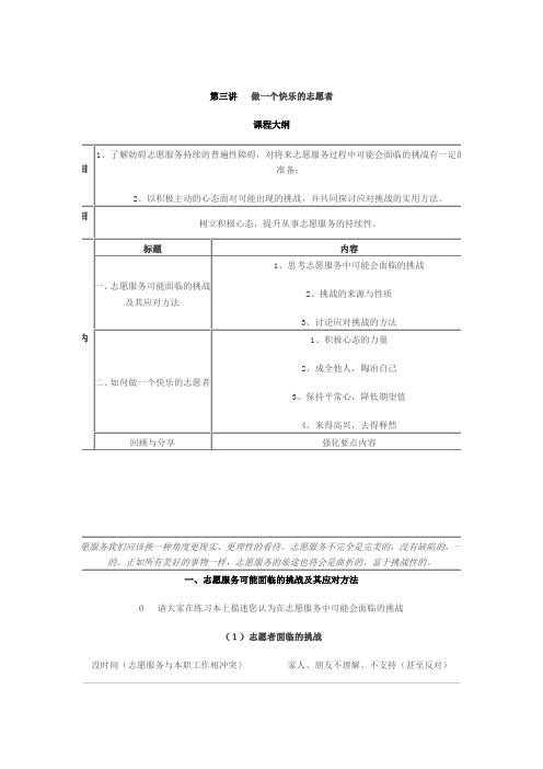 志愿者面对的困难
