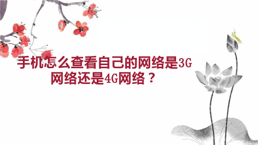 手机怎么查看自己的网络是3G网络还是4G网络 