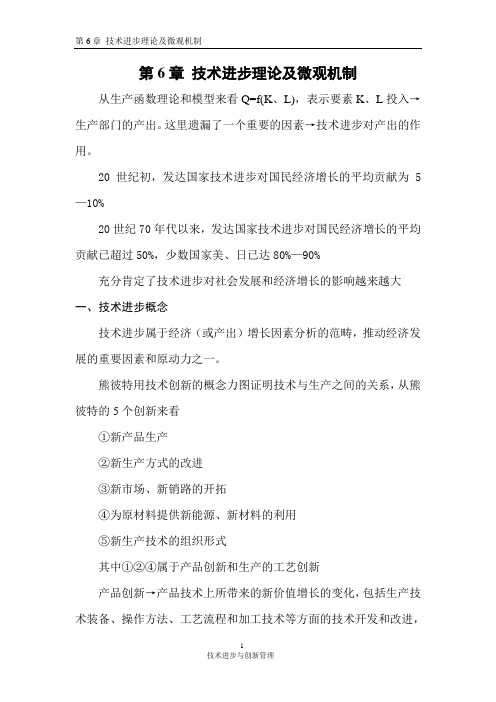 第6章  技术进步理论及微观机制