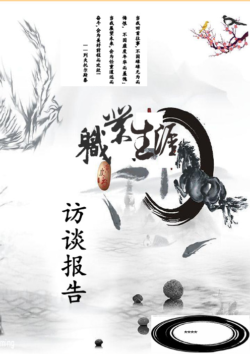 职业生涯人物访谈报告