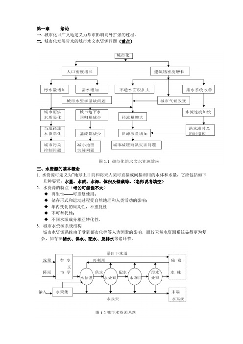 区域水资源规划和评价复习资料