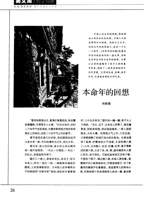 本命年的回想