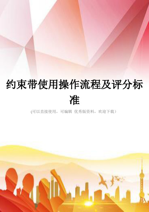 约束带使用操作流程及评分标准正规版