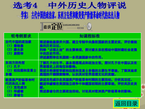 【名师伴你行】高考历史一轮复习 选考内容 中外历史人物评说学案部分课件 新人教版
