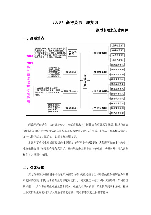 2020年高考英语一轮复习------阅读理解