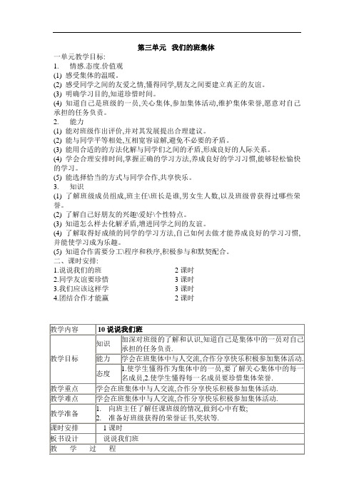 《说说我们班》教学设计
