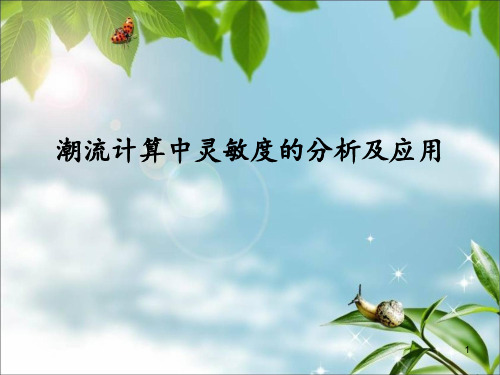 南理工电力系统稳态分析课程ppt_潮流计算中灵敏度的分析及应用