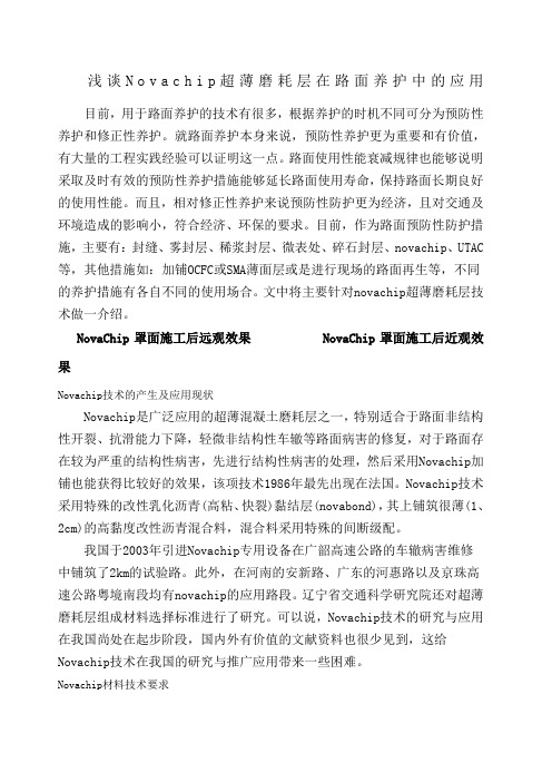 浅谈Novachip超薄磨耗层在路面养护中的应用