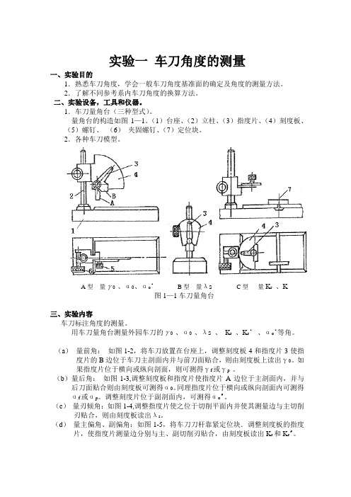 刀具实验报告