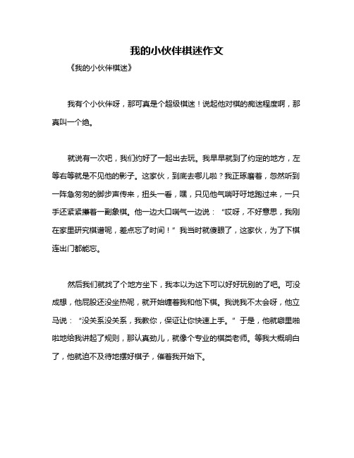 我的小伙伴棋迷作文
