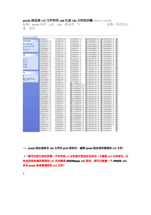 grads批处理ctl文件和用cmd生成idx文件的步骤