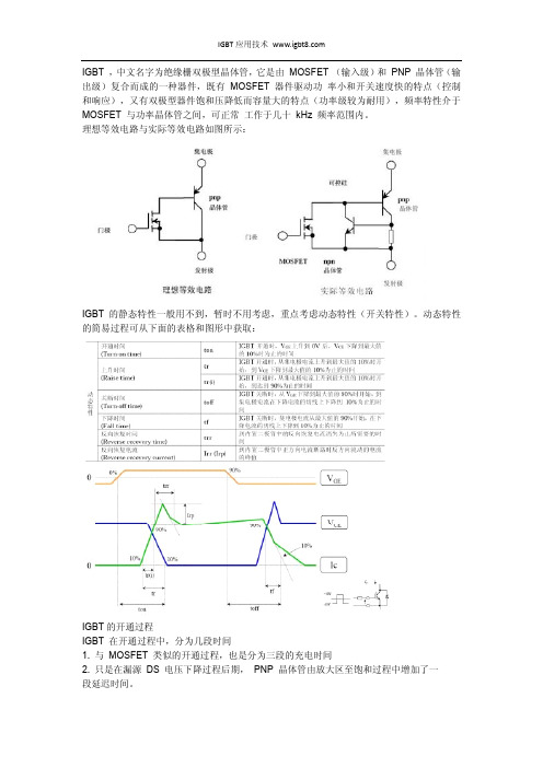 IGBT静态特性与开关特性