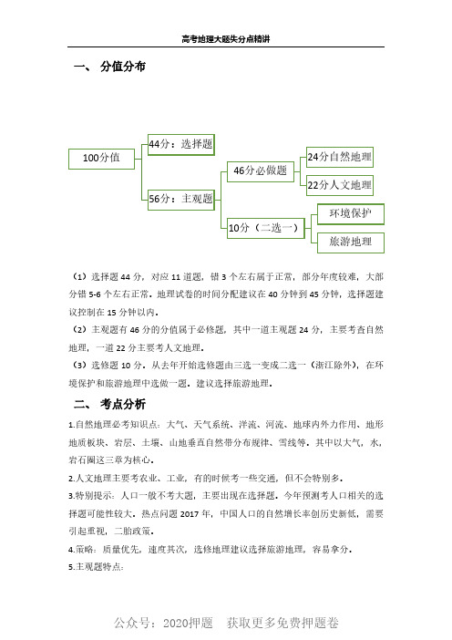 高考地理大题失分点精讲