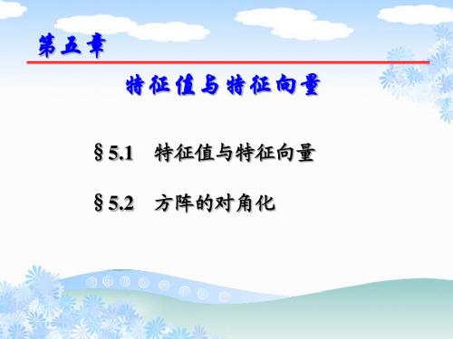 5.1 特征值与特征向量