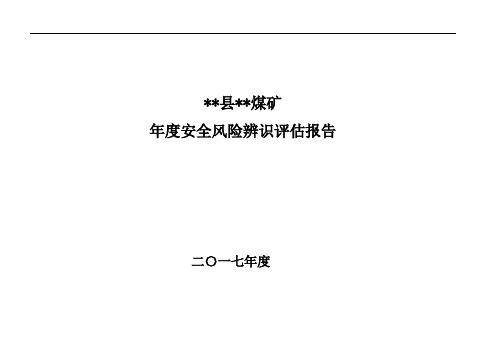 年度安全风险辨识评估报告