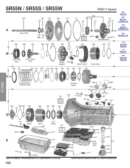 2008年Ford自动变速箱组件目录说明书