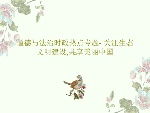 道德与法治时政热点专题- 关注生态文明建设,共享美丽中国共22页